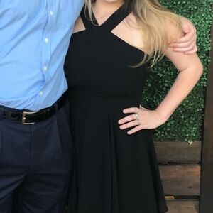 Lulus black chiffon dress